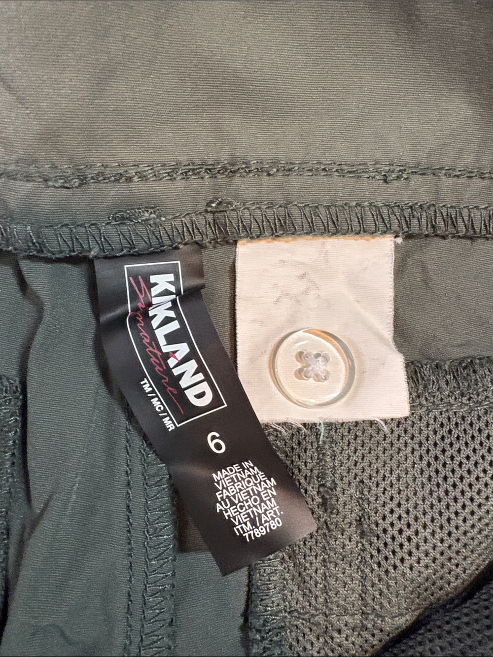 Kirkland Signature Olive Green Cargo Utility Pants - Picture 4 of 5